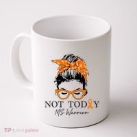 Wo Multiple Sclerosis Awareness Messy Bun Ms Warrior Gift Coffee Mug thumb 0