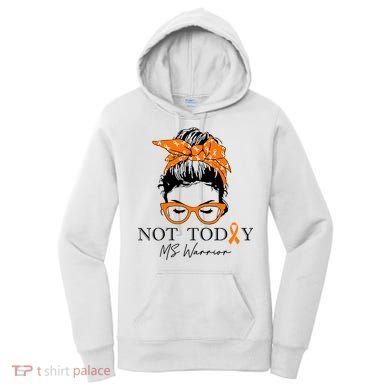 Wo Multiple Sclerosis Awareness Messy Bun Ms Warrior Gift Women's Hoodie