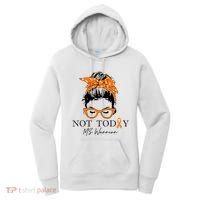 Wo Multiple Sclerosis Awareness Messy Bun Ms Warrior Gift Women's Hoodie thumb 0