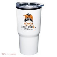 Wo Multiple Sclerosis Awareness Messy Bun Ms Warrior Gift Tumbler thumb 0
