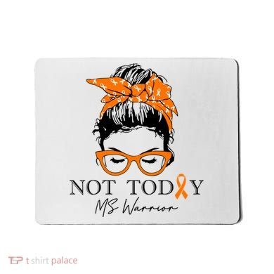 Wo Multiple Sclerosis Awareness Messy Bun Ms Warrior Gift Mousepad
