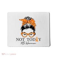 Wo Multiple Sclerosis Awareness Messy Bun Ms Warrior Gift Mousepad thumb 0