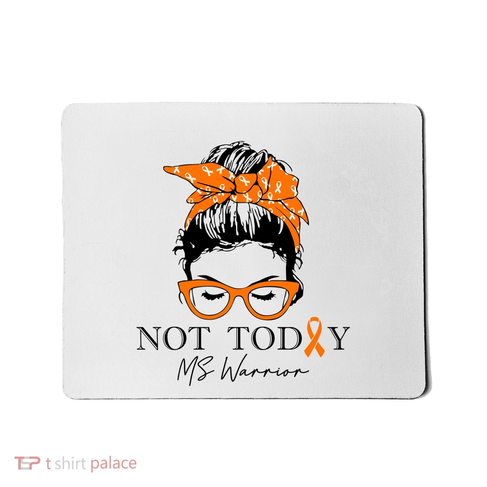 Wo Multiple Sclerosis Awareness Messy Bun Ms Warrior Gift Mousepad