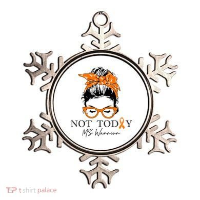 Wo Multiple Sclerosis Awareness Messy Bun Ms Warrior Gift Ornament