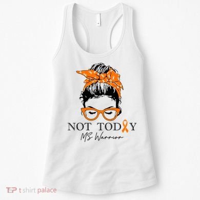 Wo Multiple Sclerosis Awareness Messy Bun Ms Warrior Gift Women's Tank Top