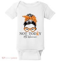 Wo Multiple Sclerosis Awareness Messy Bun Ms Warrior Gift Baby Bodysuit thumb 0