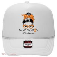 Wo Multiple Sclerosis Awareness Messy Bun Ms Warrior Gift Hat thumb 0