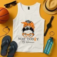 Wo Multiple Sclerosis Awareness Messy Bun Ms Warrior Gift Tank Top thumb 4
