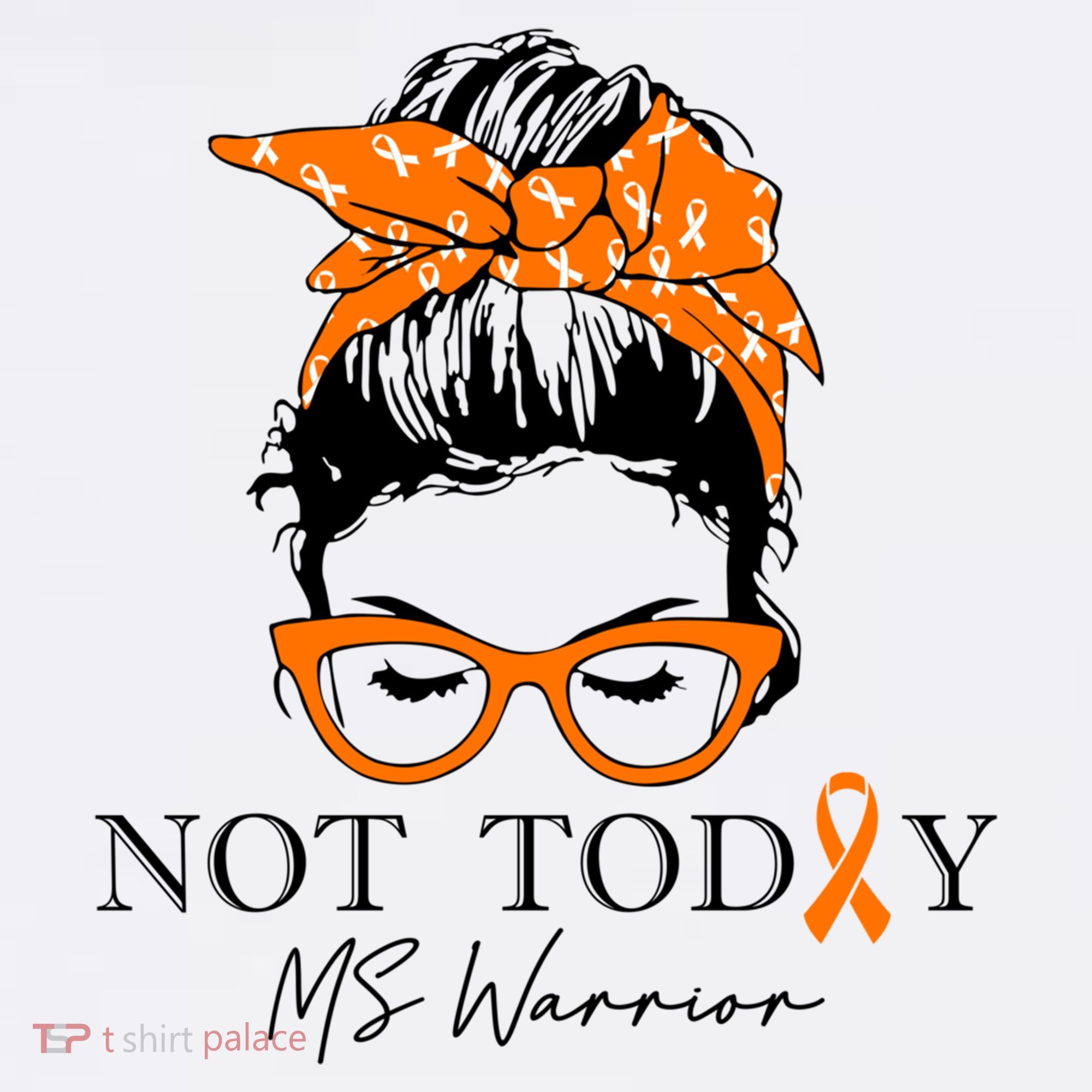 Wo Multiple Sclerosis Awareness Messy Bun Ms Warrior Gift Tank Top