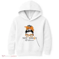 Wo Multiple Sclerosis Awareness Messy Bun Ms Warrior Gift Kids Hoodie thumb 0