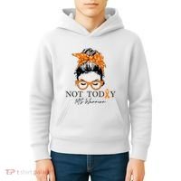 Wo Multiple Sclerosis Awareness Messy Bun Ms Warrior Gift Kids Hoodie thumb 4