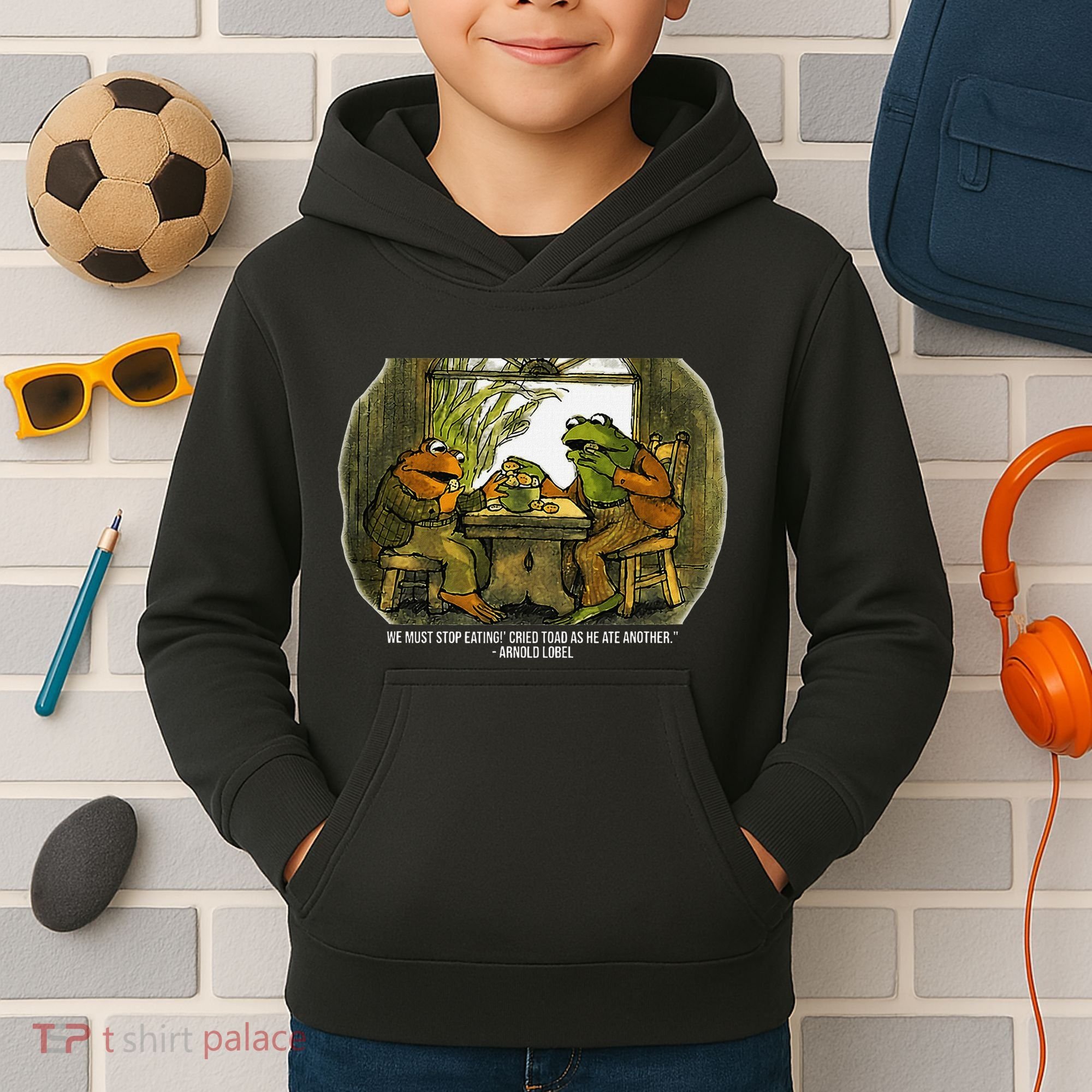 We Must Stop Eating Cried Toad As He Ate Fog And Toad Quote Kids Hoodie
