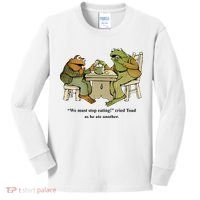 We Must Stop Eating Cried Toad As He Ate Another Kids Long Sleeve Shirt thumb 0