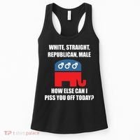White Male Straight Republican | Funny Republican Gifts Women's Tank Top thumb 0