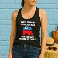 White Male Straight Republican | Funny Republican Gifts Women's Tank Top thumb 2
