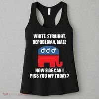 White Male Straight Republican | Funny Republican Gifts Women's Tank Top thumb 3