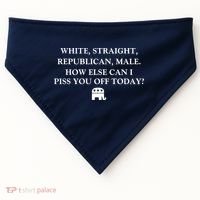 White Male Straight Republican USA-Made Doggie Bandana thumb 0