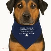 White Male Straight Republican USA-Made Doggie Bandana thumb 1