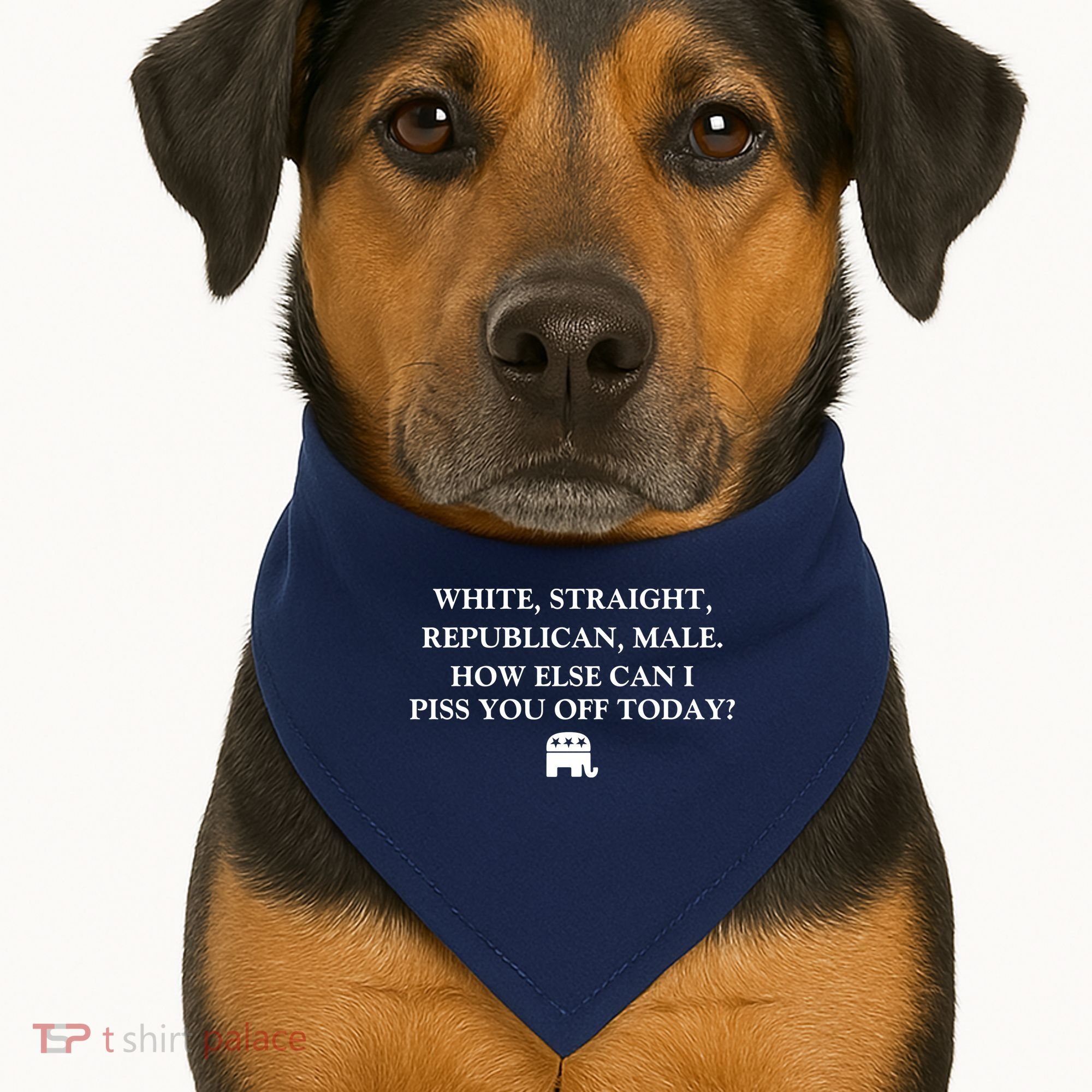 White Male Straight Republican USA-Made Doggie Bandana