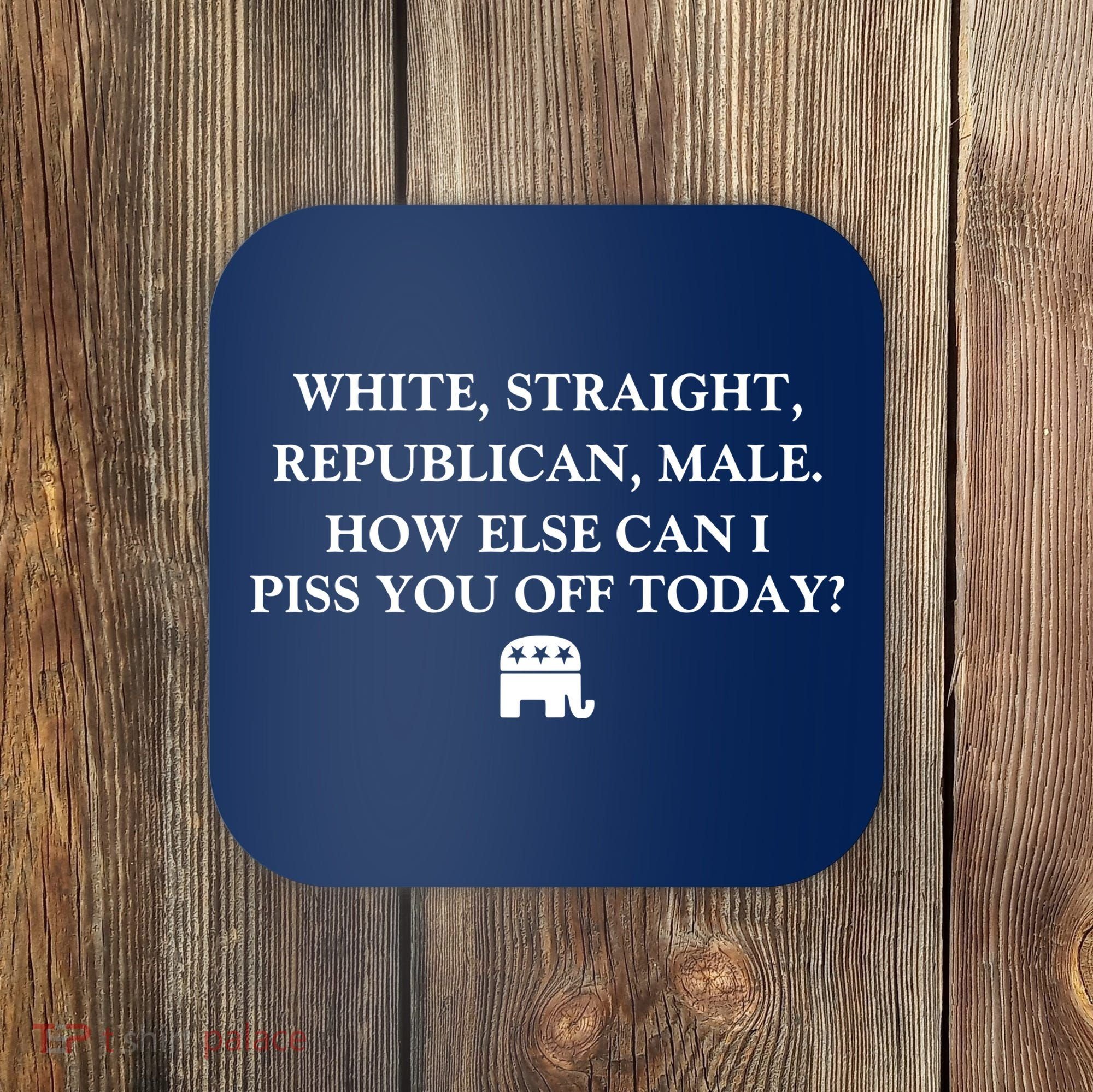 White Male Straight Republican Coaster