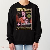 Women Must Serve Spooky Liberal Witch Feminist Halloween Women's Sweatshirt thumb 0