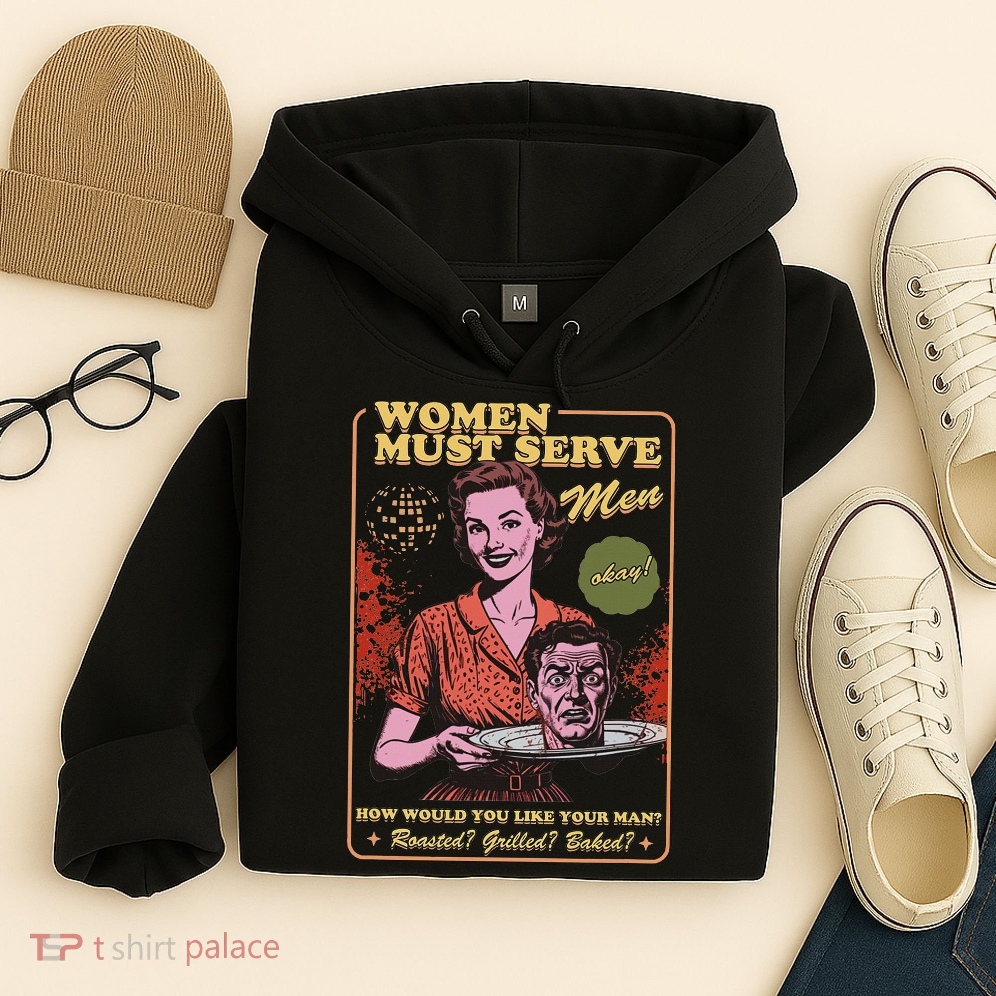 Women Must Serve Spooky Liberal Witch Feminist Halloween Hoodie