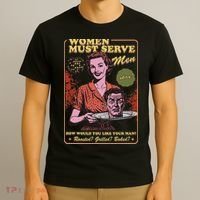 Women Must Serve Spooky Liberal Witch Feminist Halloween T-Shirt thumb 3
