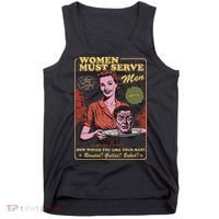 Women Must Serve Spooky Liberal Witch Feminist Halloween Tank Top thumb 0