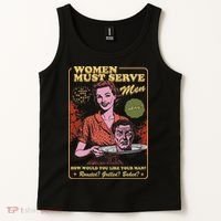 Women Must Serve Spooky Liberal Witch Feminist Halloween Tank Top thumb 2
