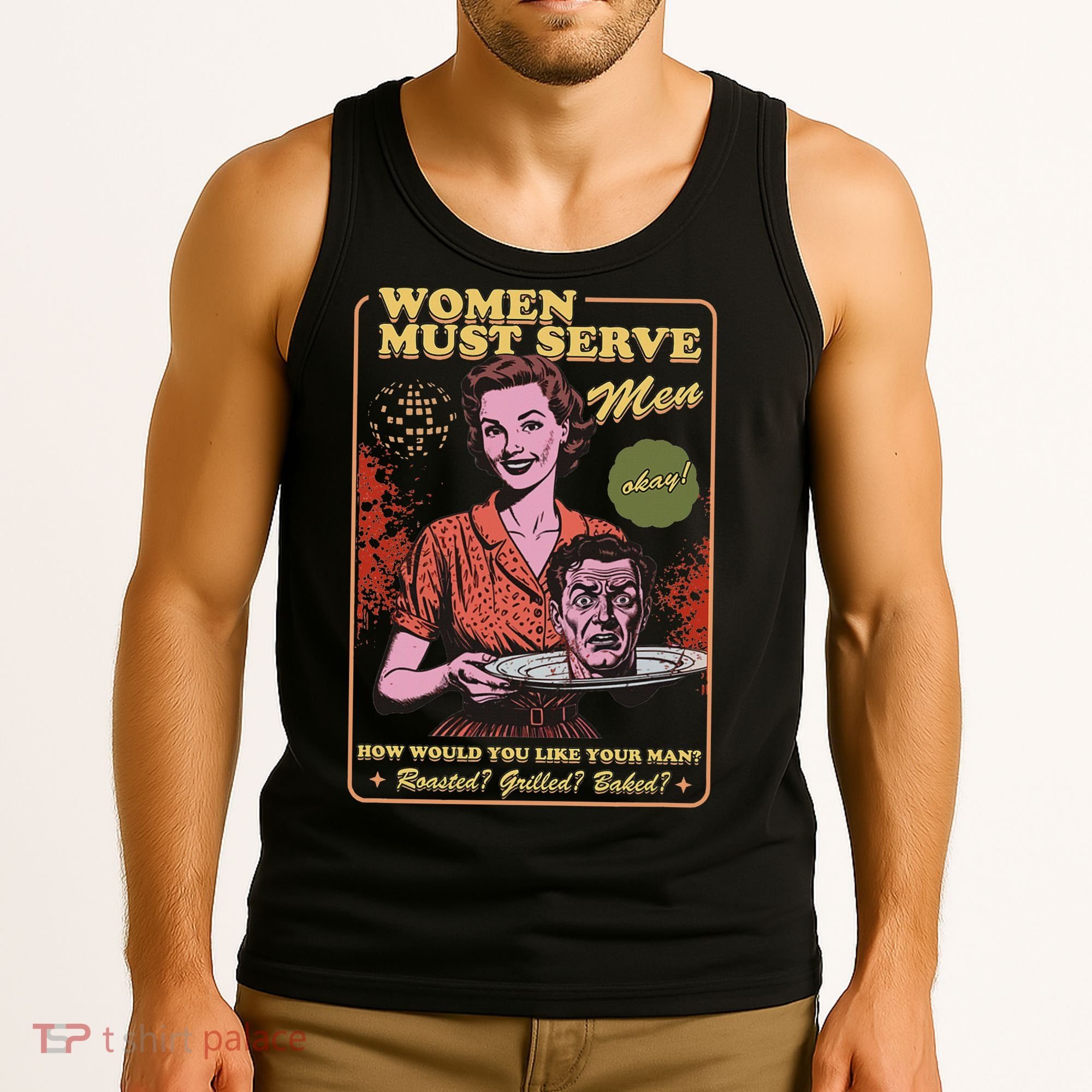 Women Must Serve Spooky Liberal Witch Feminist Halloween Tank Top