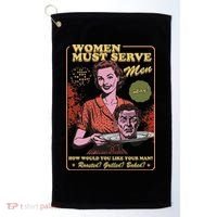 Women Must Serve Spooky Liberal Witch Feminist Halloween Golf Towel thumb 0