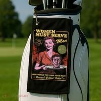 Women Must Serve Spooky Liberal Witch Feminist Halloween Golf Towel thumb 2