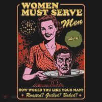 Women Must Serve Spooky Liberal Witch Feminist Halloween Kids Sweatshirt thumb 2
