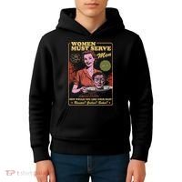 Women Must Serve Spooky Liberal Witch Feminist Halloween Kids Hoodie thumb 4