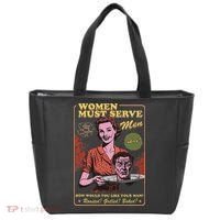 Women Must Serve Spooky Liberal Witch Feminist Halloween Tote Bag thumb 0