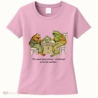 We Must Stop Eating Cried Toad As He Ate Another Frog Women's T-Shirt thumb 0