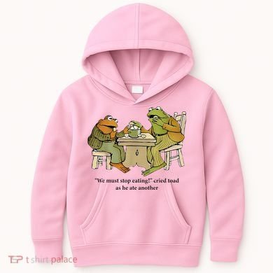 We Must Stop Eating Cried Toad As He Ate Another Frog Kids Hoodie