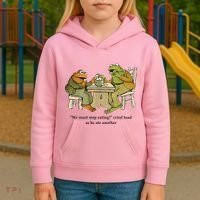 We Must Stop Eating Cried Toad As He Ate Another Frog Kids Hoodie thumb 3
