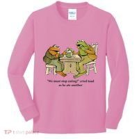 We Must Stop Eating Cried Toad As He Ate Another Frog Kids Long Sleeve Shirt thumb 0