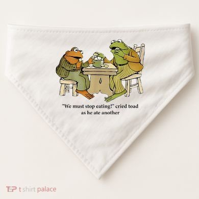 We Must Stop Eating Cried Toad As He Ate Another Frog USA-Made Doggie Bandana