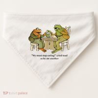 We Must Stop Eating Cried Toad As He Ate Another Frog USA-Made Doggie Bandana thumb 0