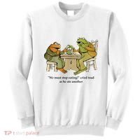 We Must Stop Eating Cried Toad As He Ate Another Frog Sweatshirt thumb 0