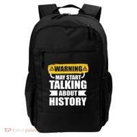 Warning May Start Talking About History Backpack thumb 0