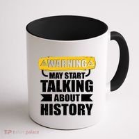 Warning May Start Talking About History Coffee Mug thumb 1