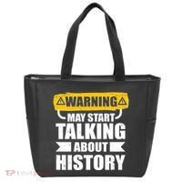 Warning May Start Talking About History Tote Bag thumb 0