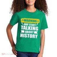 Warning May Start Talking About History Kids T-Shirt thumb 2