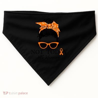 Wo Multiple Sclerosis Awareness Messy Bun Ms Warrior Cute Gift USA-Made Doggie Bandana