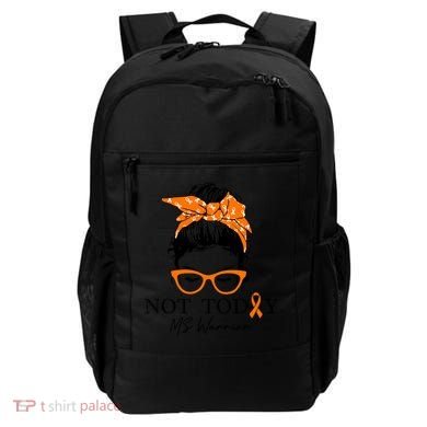 Wo Multiple Sclerosis Awareness Messy Bun Ms Warrior Cute Gift Backpack