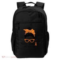 Wo Multiple Sclerosis Awareness Messy Bun Ms Warrior Cute Gift Backpack thumb 0