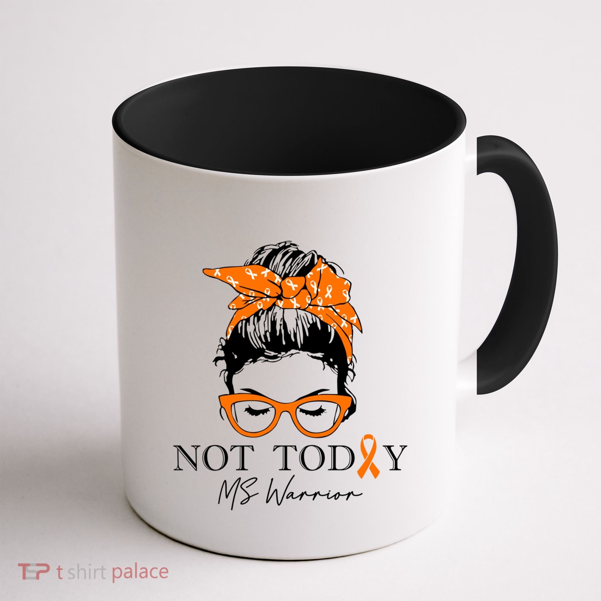 Wo Multiple Sclerosis Awareness Messy Bun Ms Warrior Cute Gift Coffee Mug
